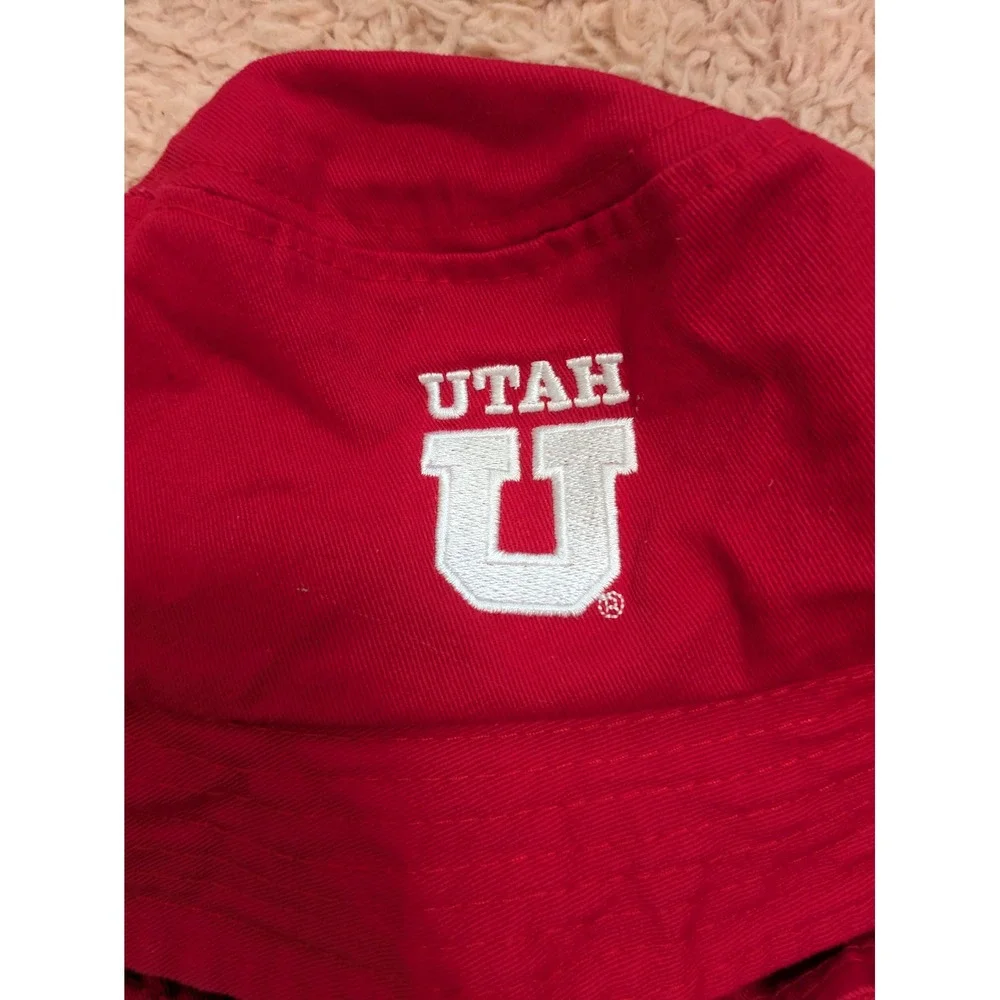 Utah Utes Women's‎ One Size Bucket Hat Red Embroidered Logo